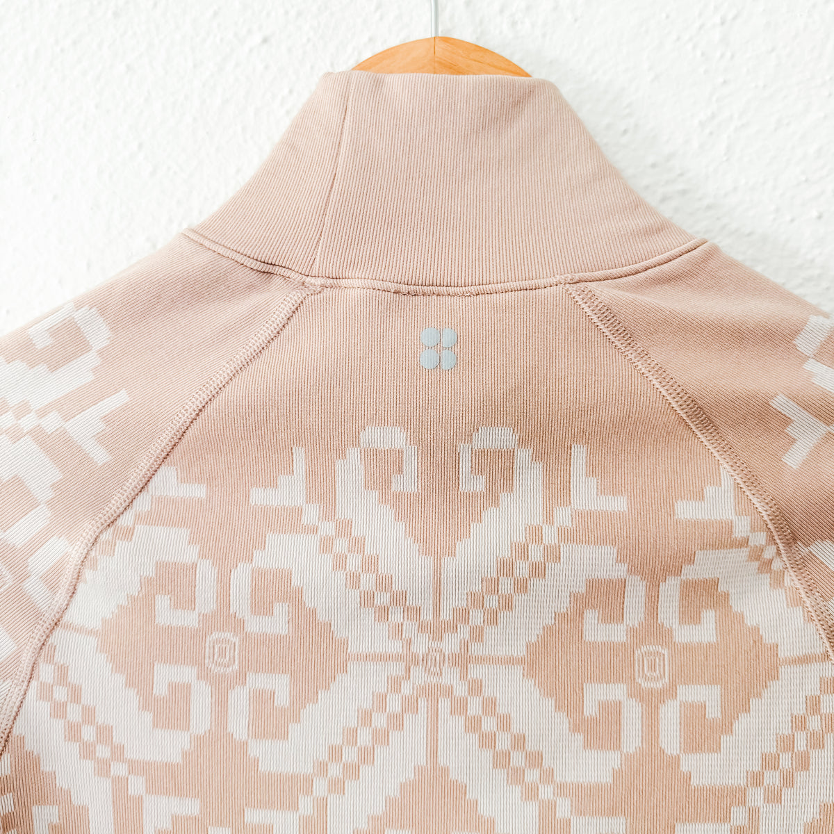 Sweaty Betty Fair Isle Jacquard Seamless Turtleneck Base Layer Long Sleeve Shirt | XS