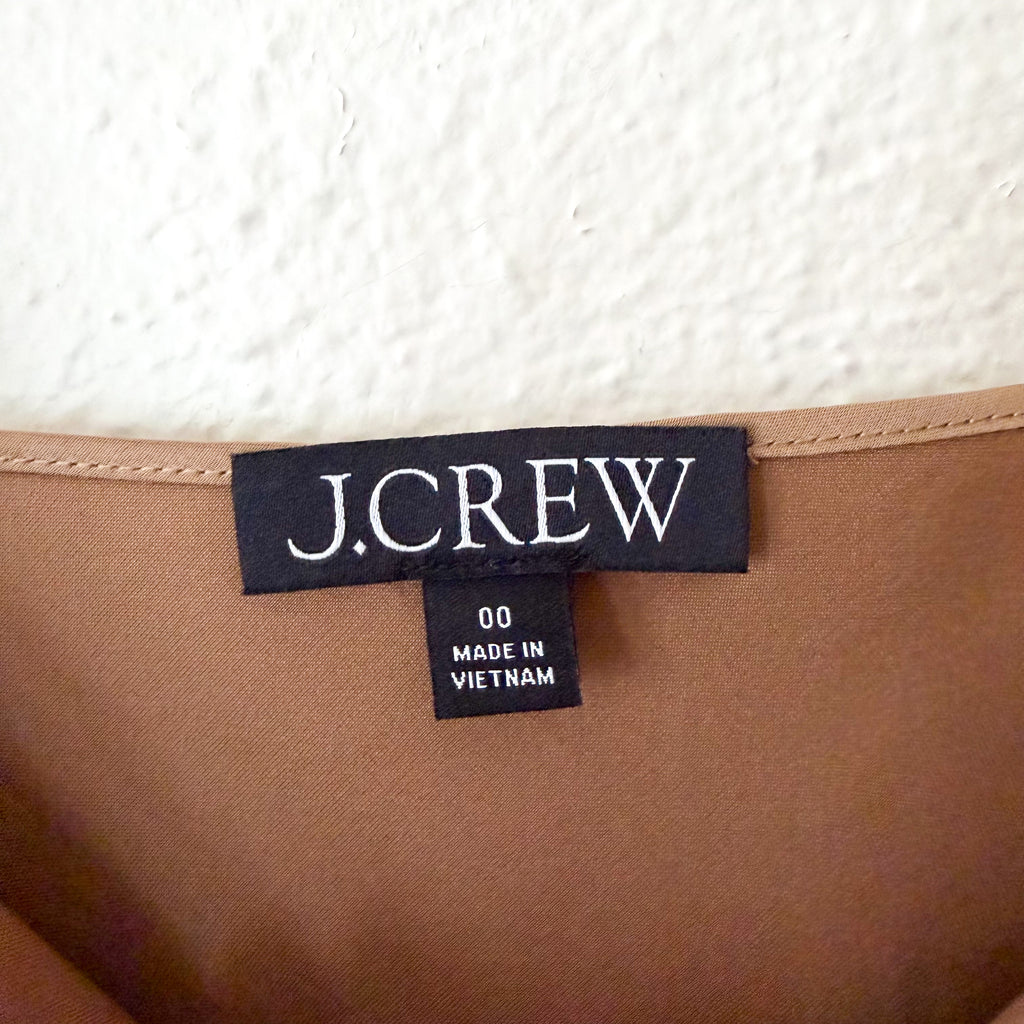J.Crew Gwyneth Midi Slip Dress in Luster Charmeuse | sz 00