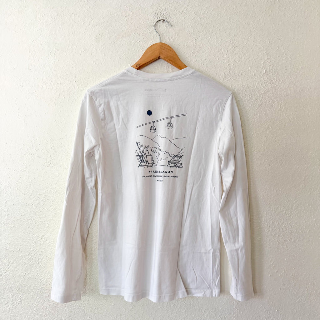 Jam Industries Après Ski Season Organic Cotton White Long Sleeve T-Shirt | XS