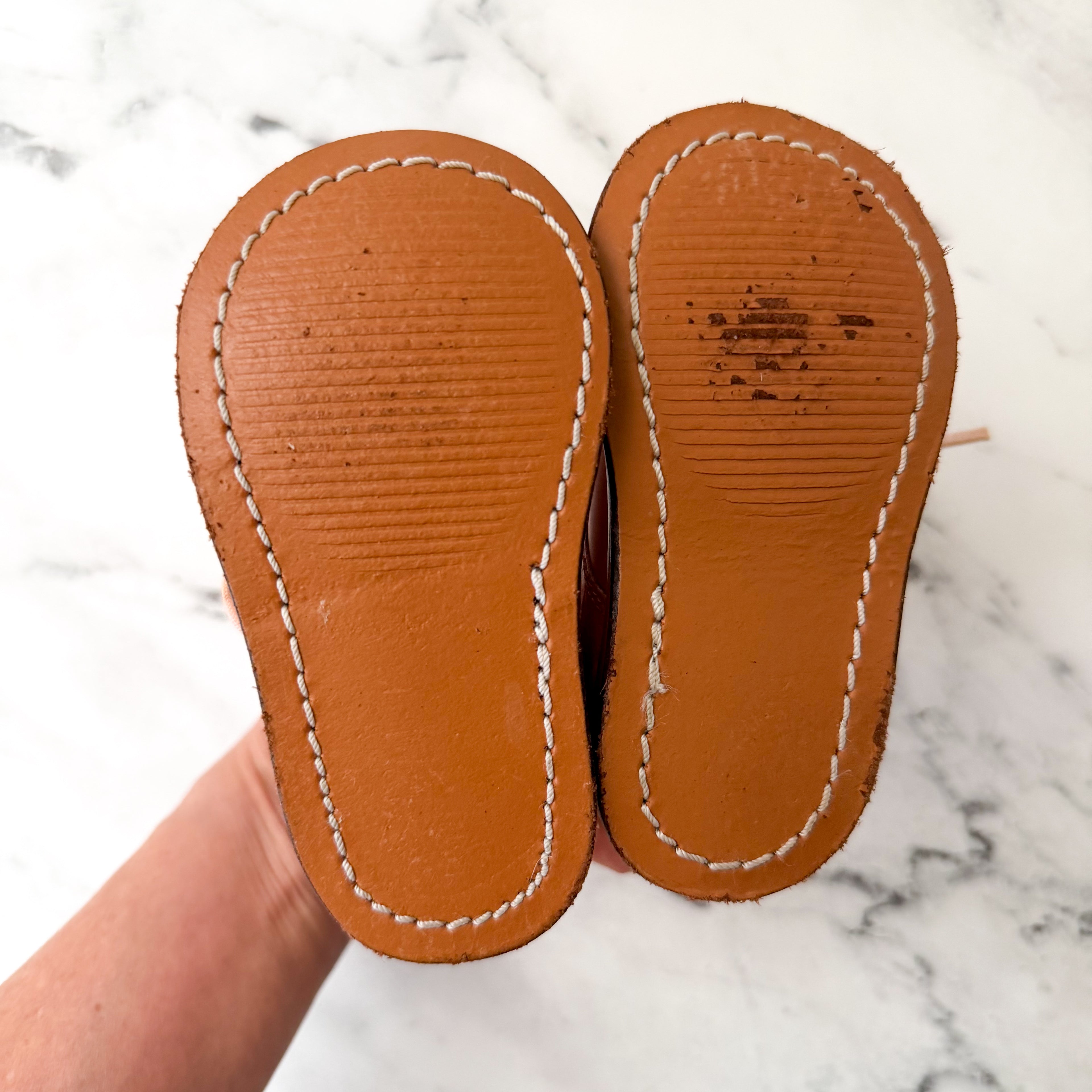 Josmo Pink Ostrich Embossed Leather Infant Walker Shoes, sz 3.5