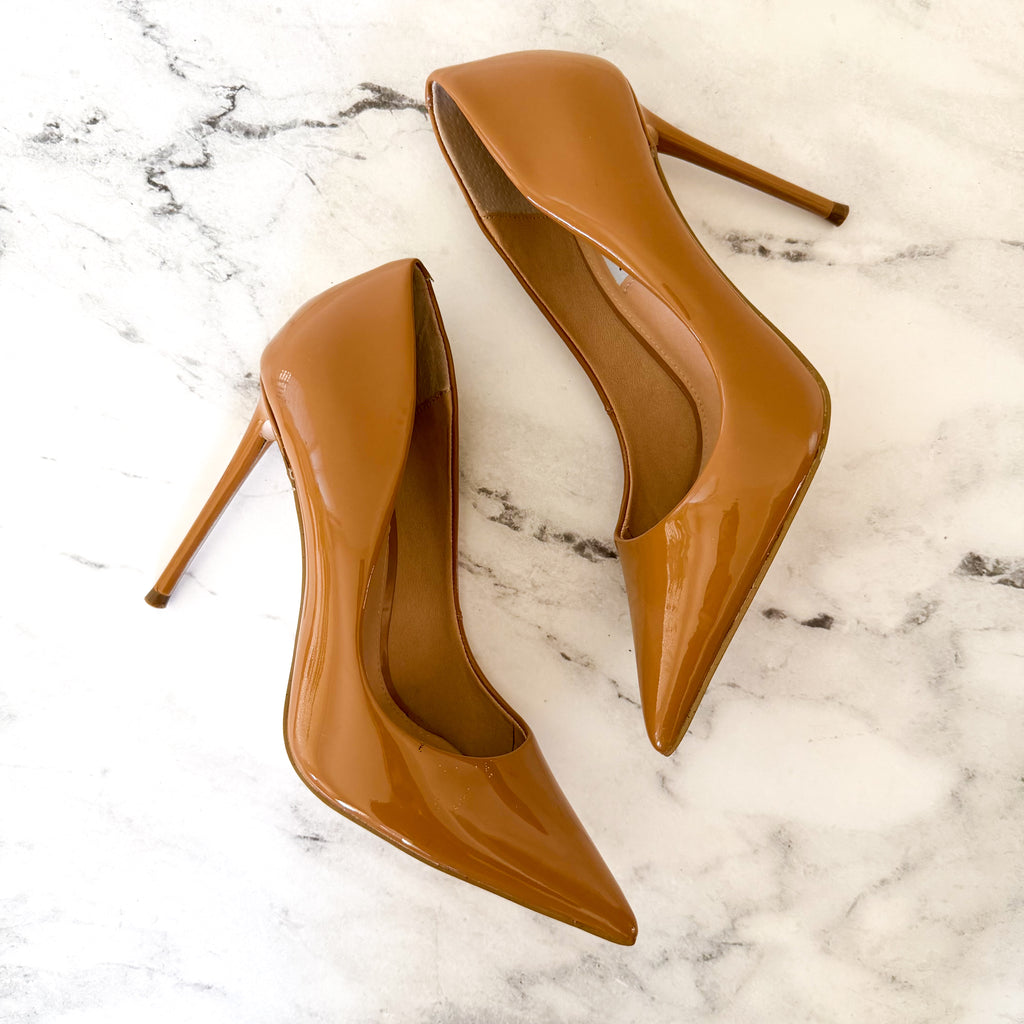 Steve Madden Vala Pointed Toe Stiletto Pumps in Nude Caramel | sz 7