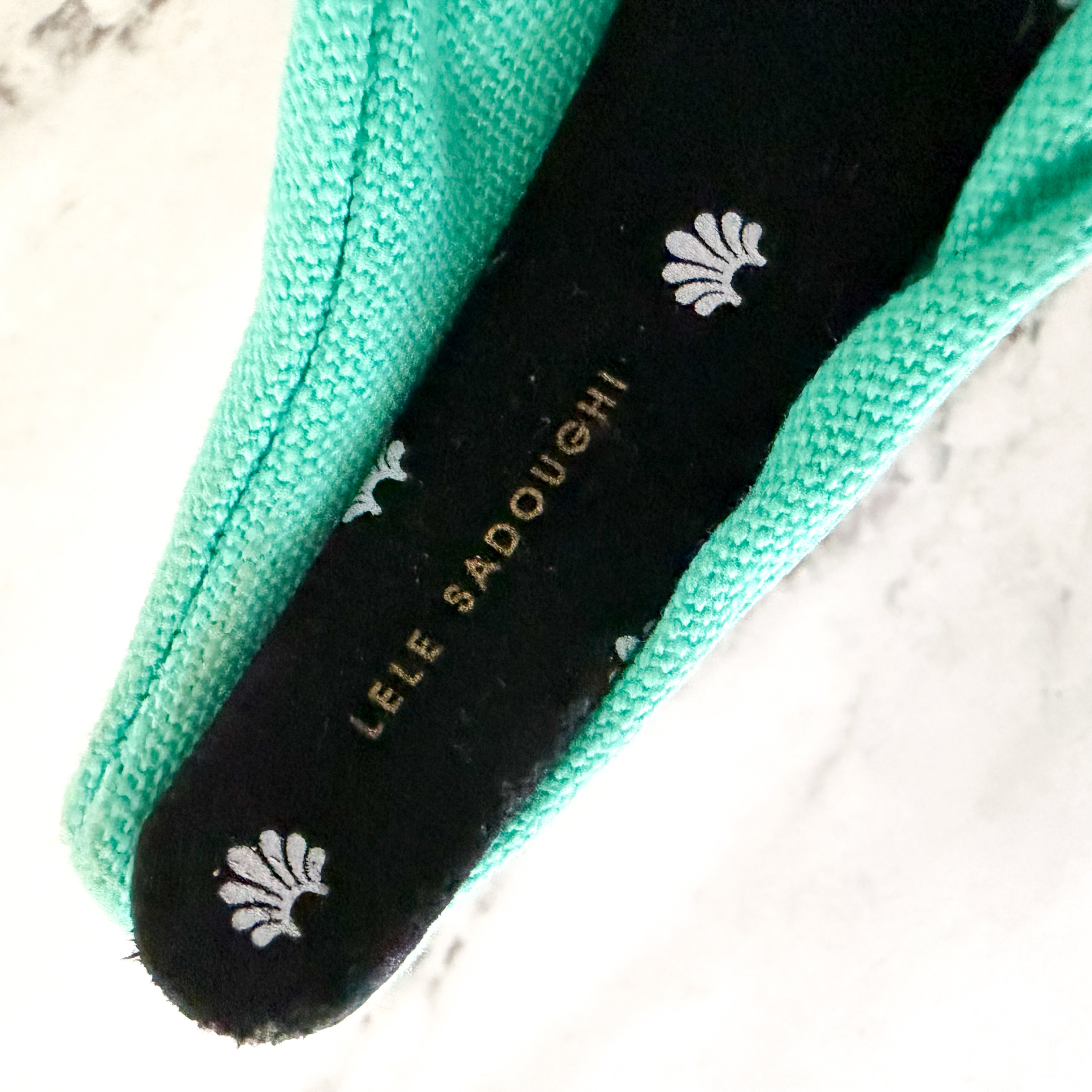 Lele Sadoughi Turquoise Tonal Howlite Round Beaded Embellished Headband