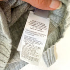 J.Crew 100% Cashmere Wide-Ribbed Grey Cashmere Cardigan Sweater | XS