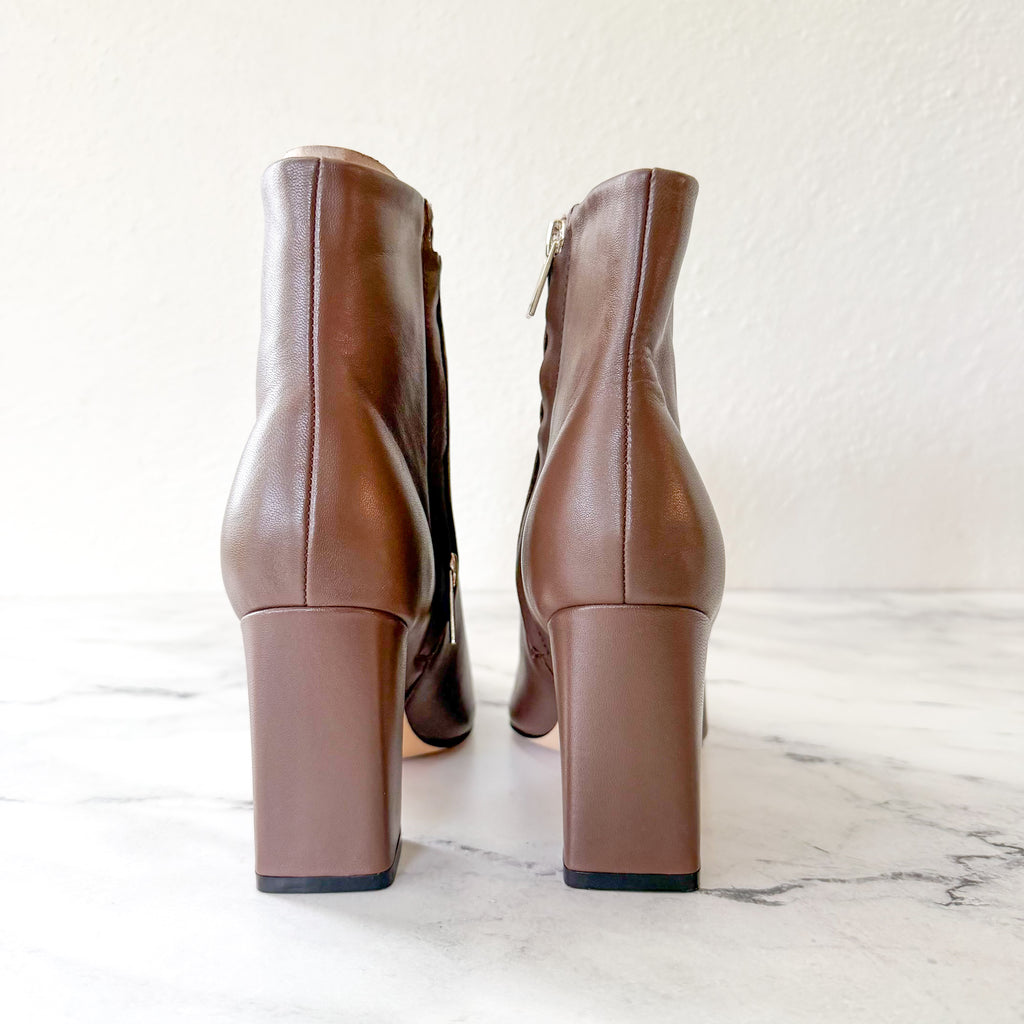 Marc Fisher LTD Yanara Pointed Toe Ankle Booties in Dark Brown | 6.5