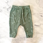 Cloud Island Green Pine Trees Thermal Long Sleeve Bodysuit + Pants Matching Set | 6-9m