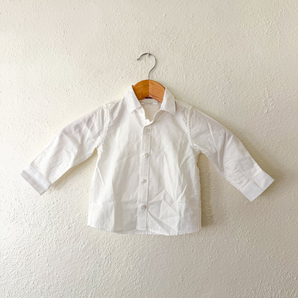 Next Black Taupe Plaid Suit Vest + White Oxford Shirt Set | 9-12m