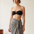 Mikoh Parsa Black Bandeau V-Notch Swimsuit Top | XS