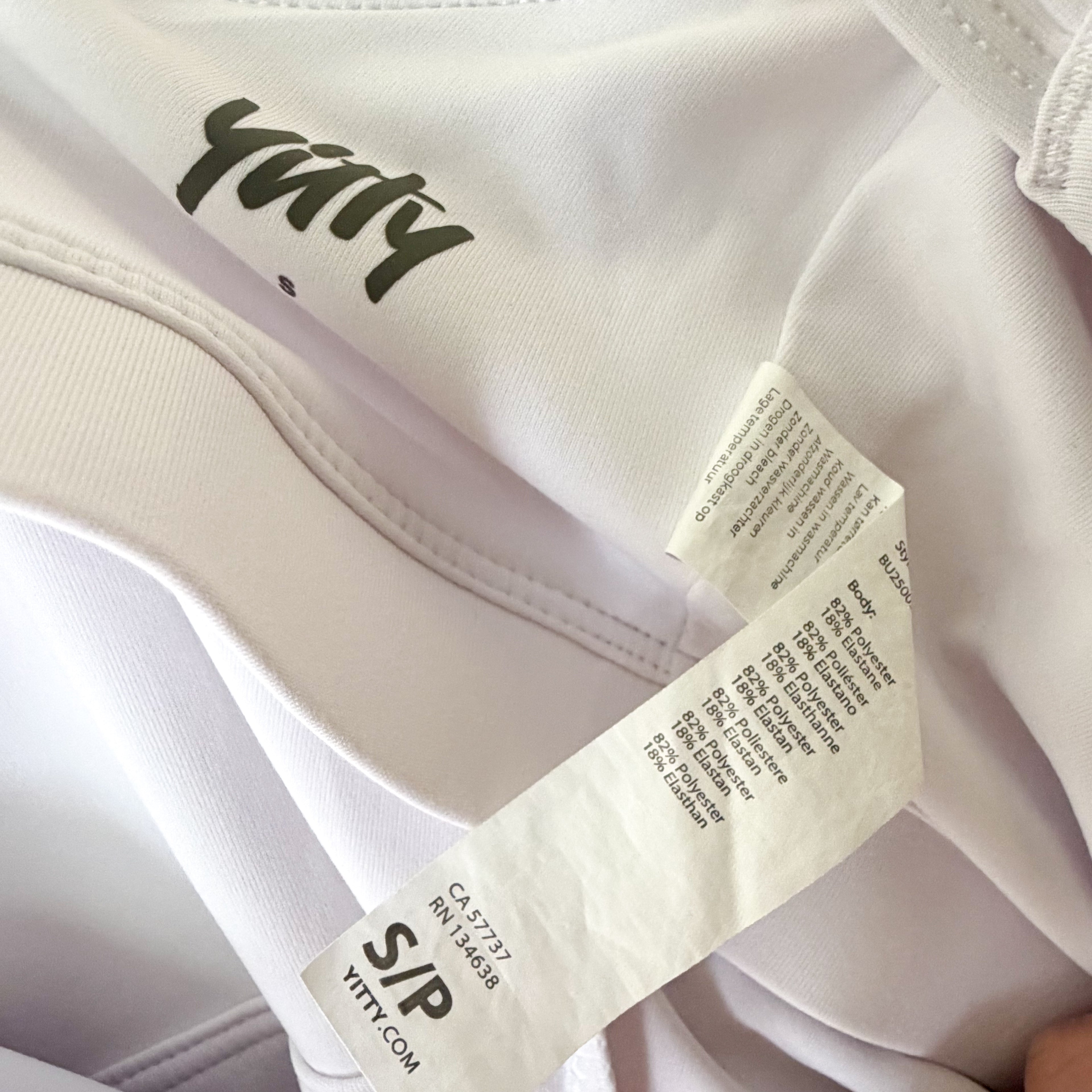 Yitty Active UltraLuxe Strappy Tennis Dress with Built in Shorts in White | S
