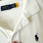 Polo Ralph Lauren White Cotton Mesh Pique Polo Mini Dress | XXS