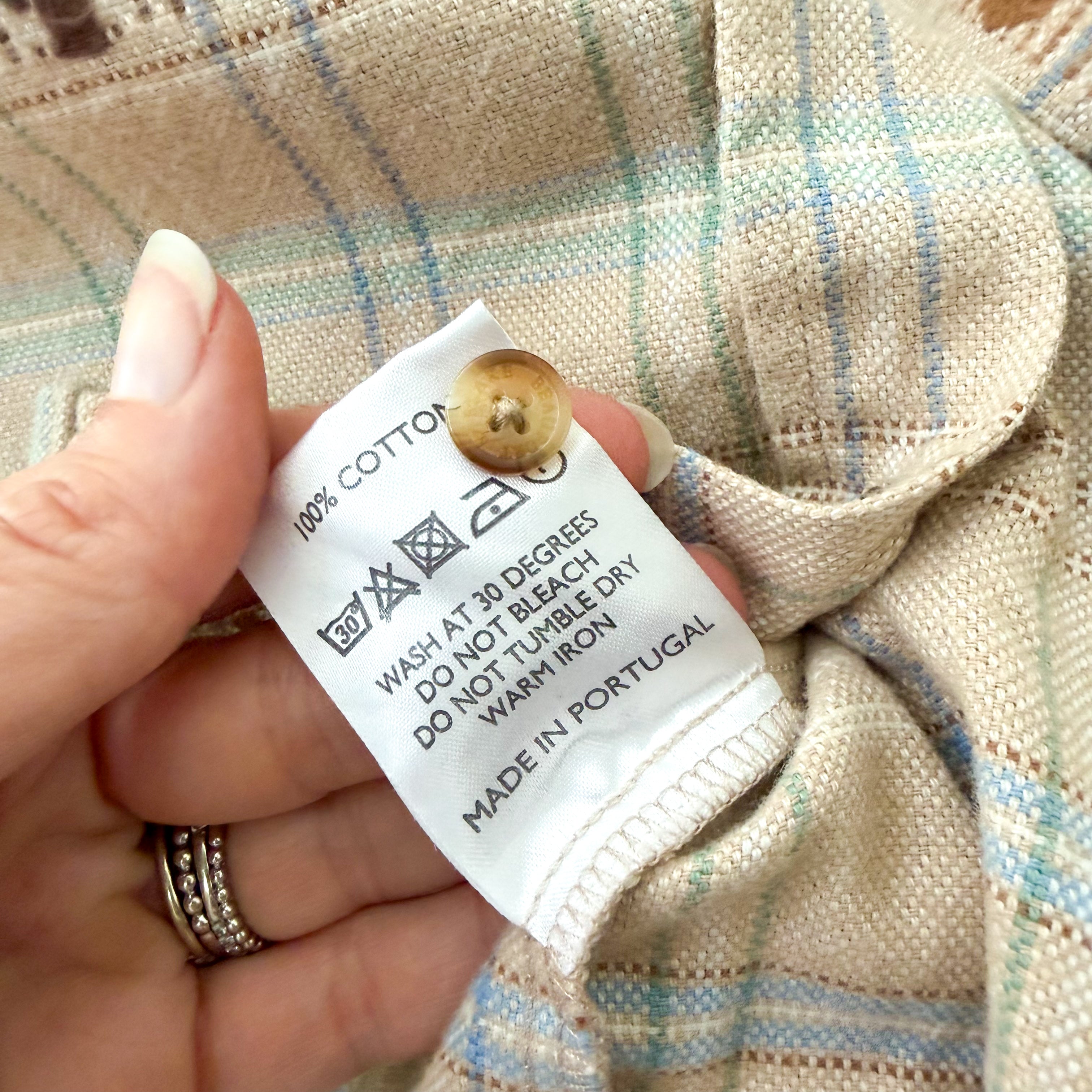 Beaufort & Blake Heavyweight Plaid Acorn & Tree Button Down Shacket | XS