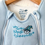 Baby Merlin Light Blue Cotton Magic Sleepsuit Infant Sleep Bag | 6-9m