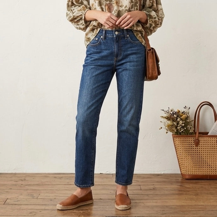 Free Assembly Mid Rise Slim Leg Jeans in Authentic Dark Wash | 0