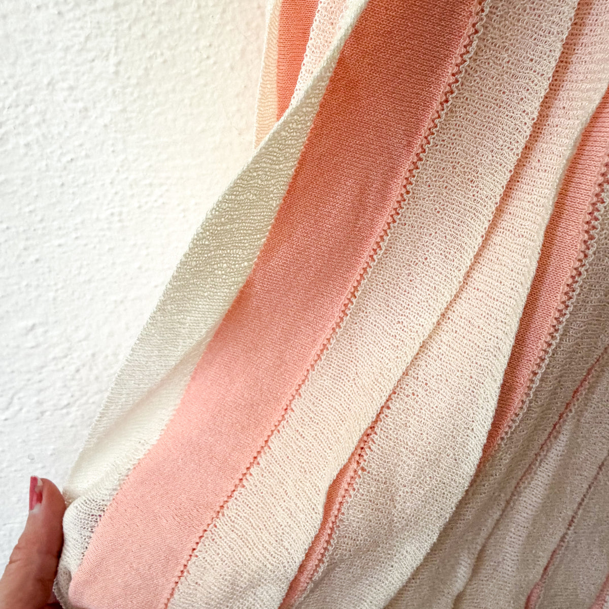 Tuckernuck Aime Stripe Pleated Knit Dress in Light Pink Stripe | XS
