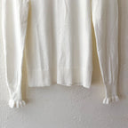 Cece Ruffle Mock Neck Sweater in Ivory | XS