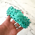 Lele Sadoughi Turquoise Tonal Howlite Round Beaded Embellished Headband