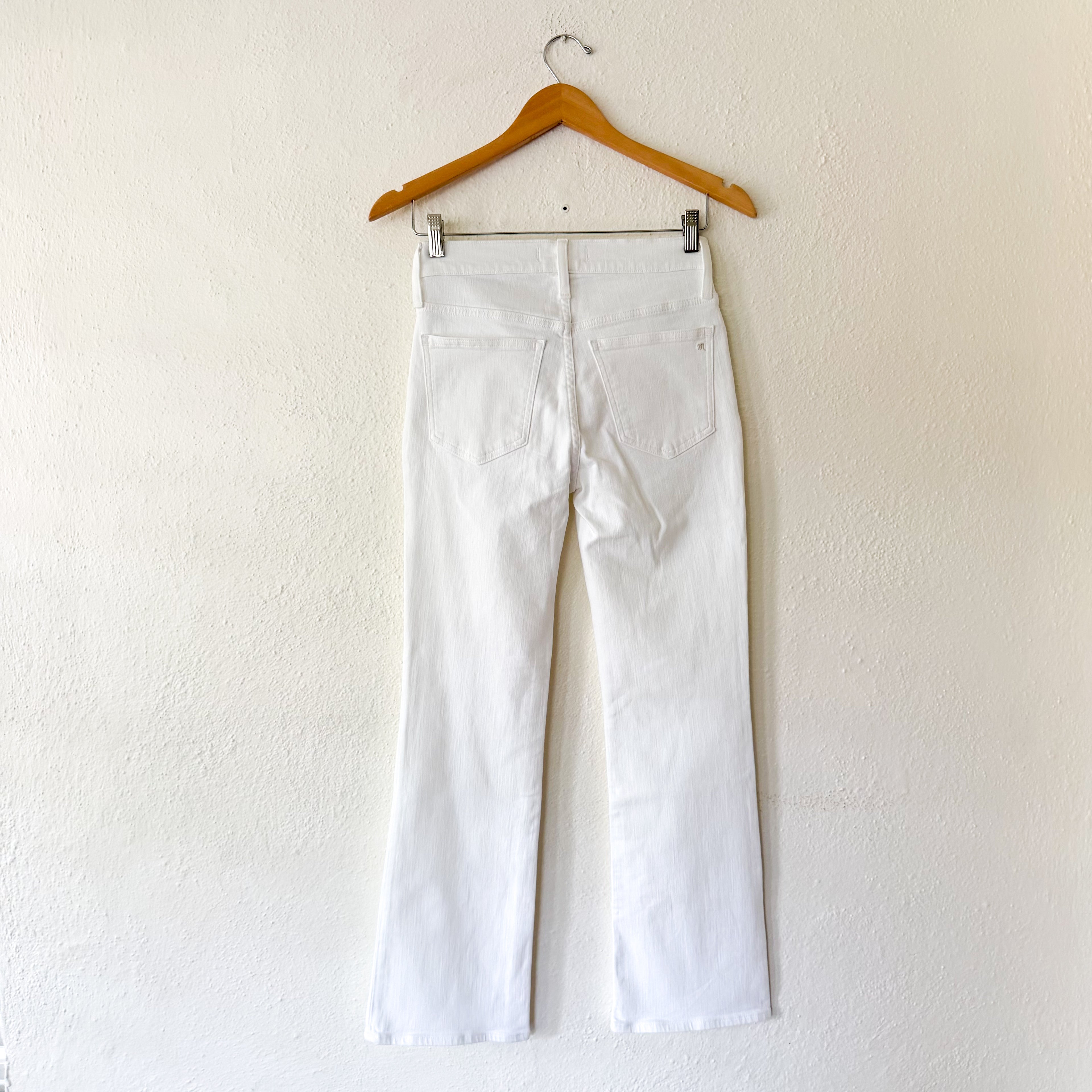 Madewell Mid-Rise Kick Out Crop Jeans in Pure White | 25