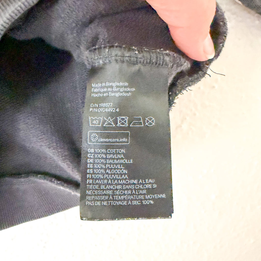 H&M Tan Dinosaur Printed Charcoal Sweatshirt | 6-9m