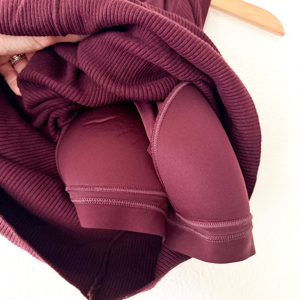 UNIQLO Burgundy Ribbed Sweater Sleeveless Midi Dress | XS