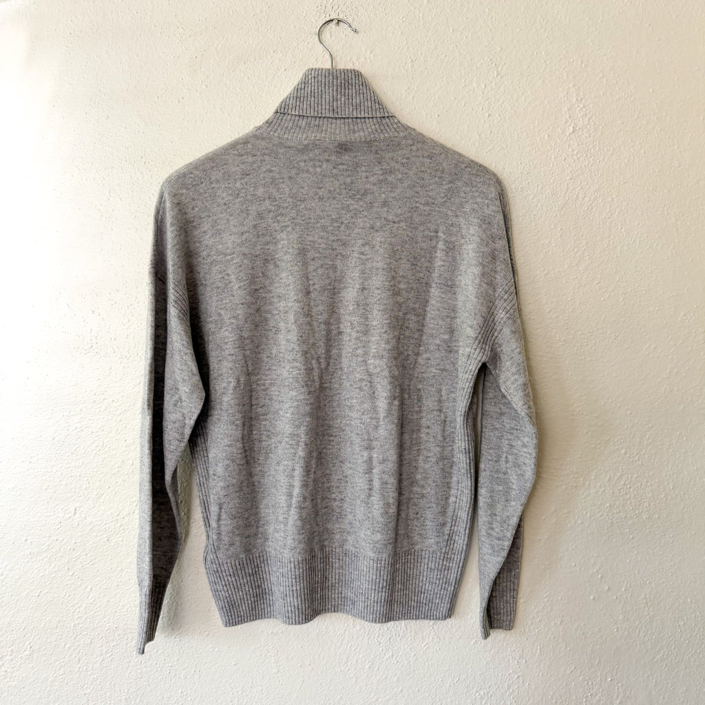 Reiss Nova Cashmere Blend Turtleneck Sweater in Grey | XS
