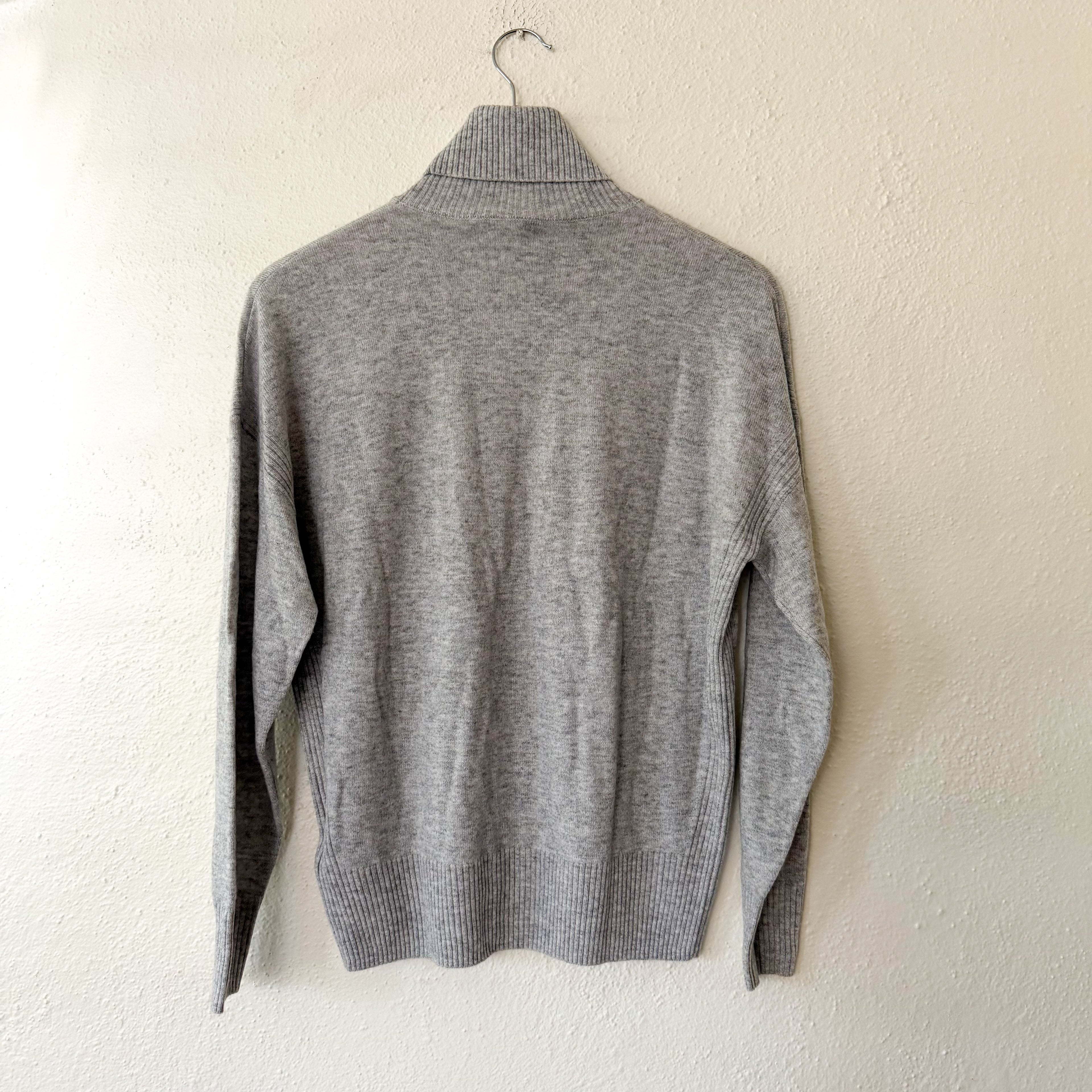 Reiss Nova Cashmere Blend Turtleneck Sweater in Grey | XS
