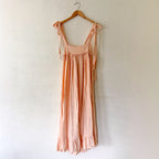 Free People Empire Waist Linen Blend Dress in Peach | XS