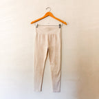 Zella White Beige Cream Wavy Design Seamless Leggings | S