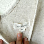 Treasure & Bond Natural Cream Textured Linen Blend Relaxed Jumpsuit | XS