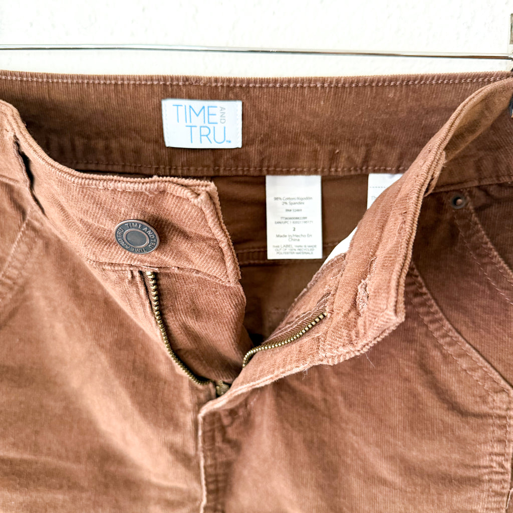 Time & Tru Brown Corduroy Mini Skirt | 2