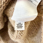 Vince 100% Cashmere Donegal Side Slit Turtleneck Sweater in Beige Camel | XXS
