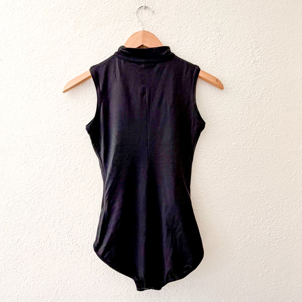 Gaynor Mindon New York Moxie Black Front Zip Ballet Leotard | XS/S