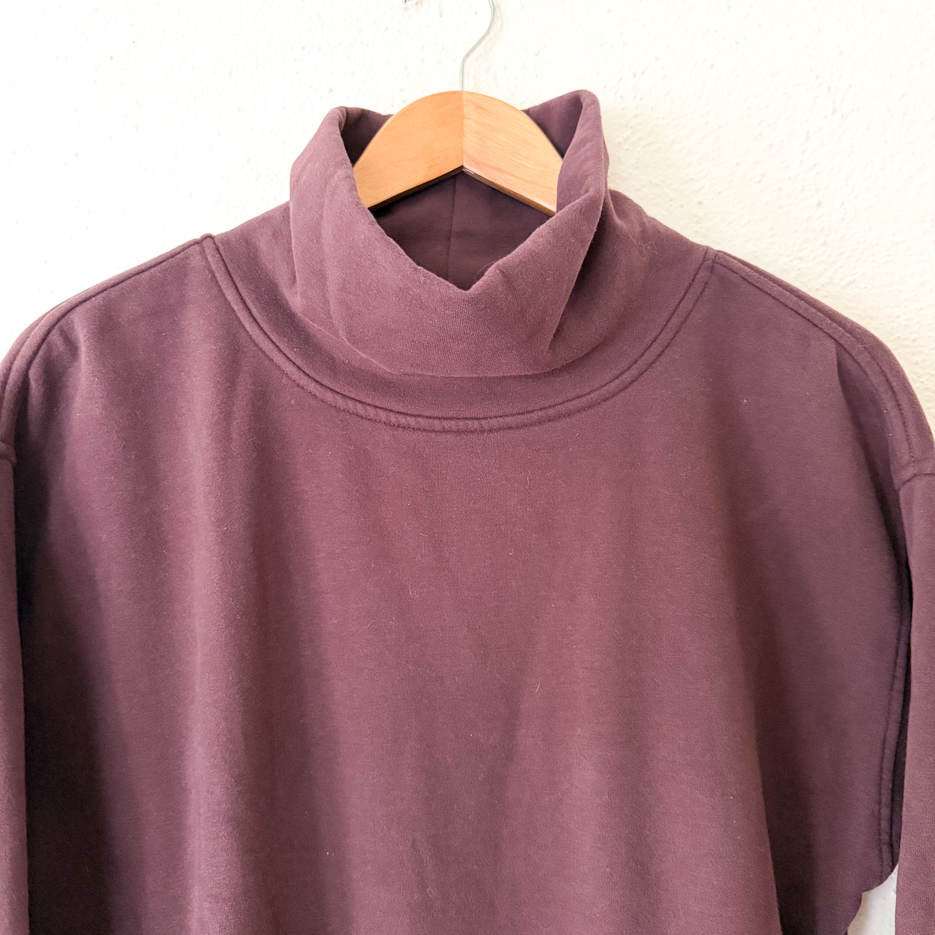 Zella Funnel Neck Pullover Sweatshirt in Brown Mole | XS
