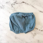 Little Planet Organic Ocean Blue Textured Sleeveless Shirt + Bubble Shorts Matching Set | 0-3m