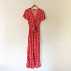 Abercrombie & Fitch Red Floral Maxi Dress | S