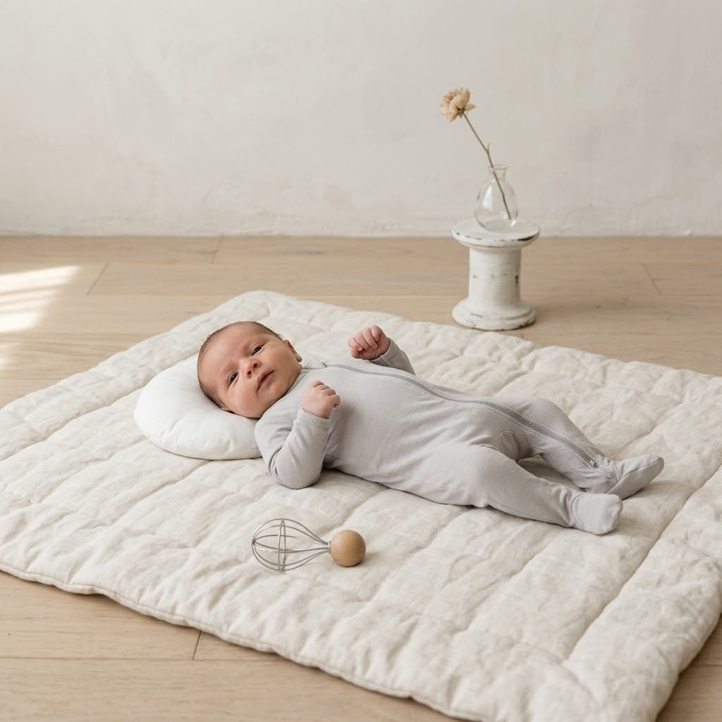 Kyte Baby Silver Grey Bamboo 2-Way Zipper Footed Sleeper | 0-3m
