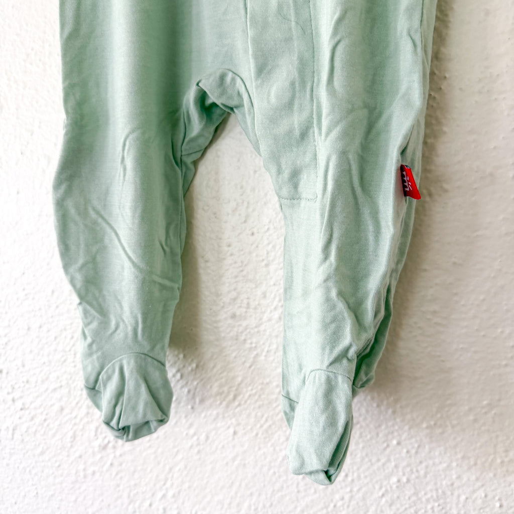 Magnetic Me Sage Green Modal Long Sleeve Footed Sleeper | 0-3m