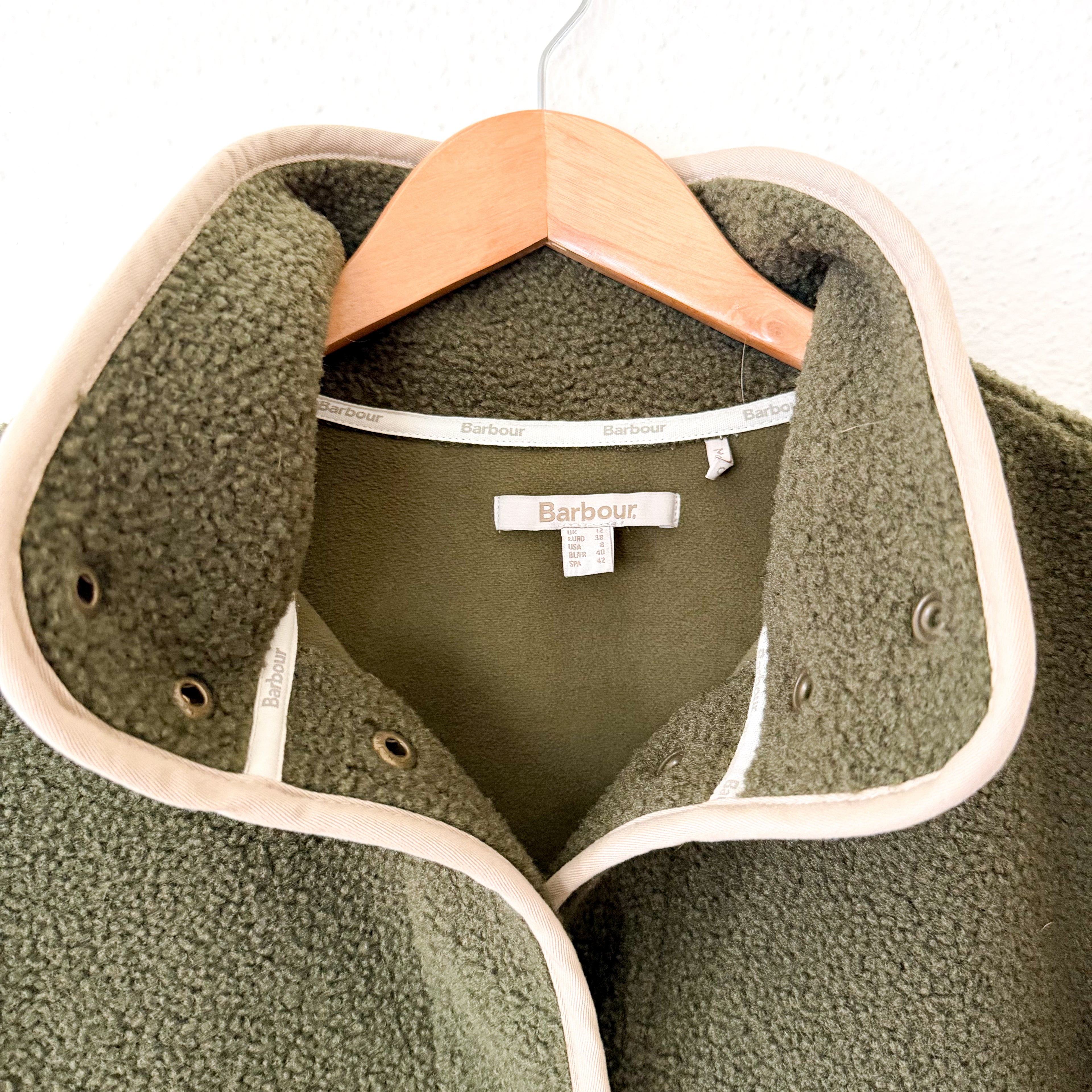 Barbour Violette Fleece Jacket in Olive Green | 8