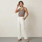 MICHAEL Michael Kors Satin Racerback Tank Top in Chestnut, sz XS