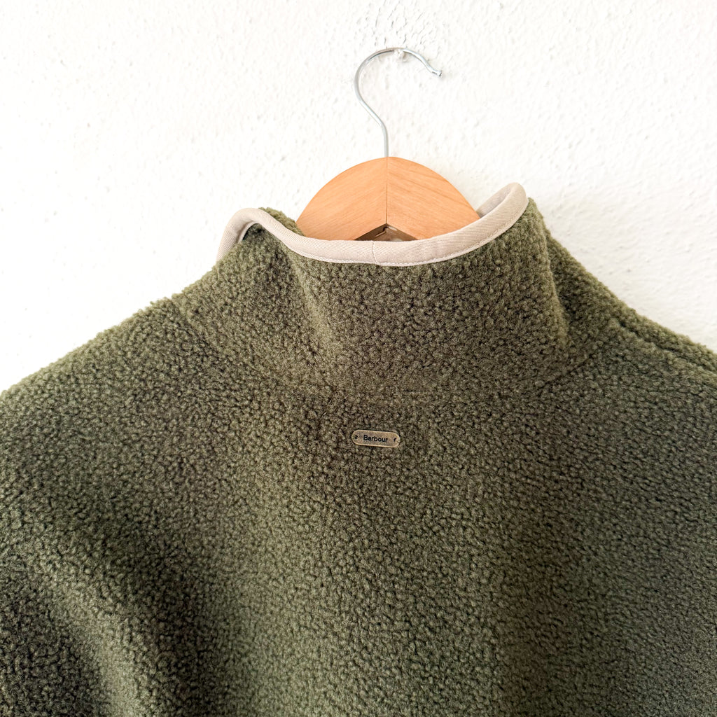 Barbour Violette Fleece Jacket in Olive Green | 8
