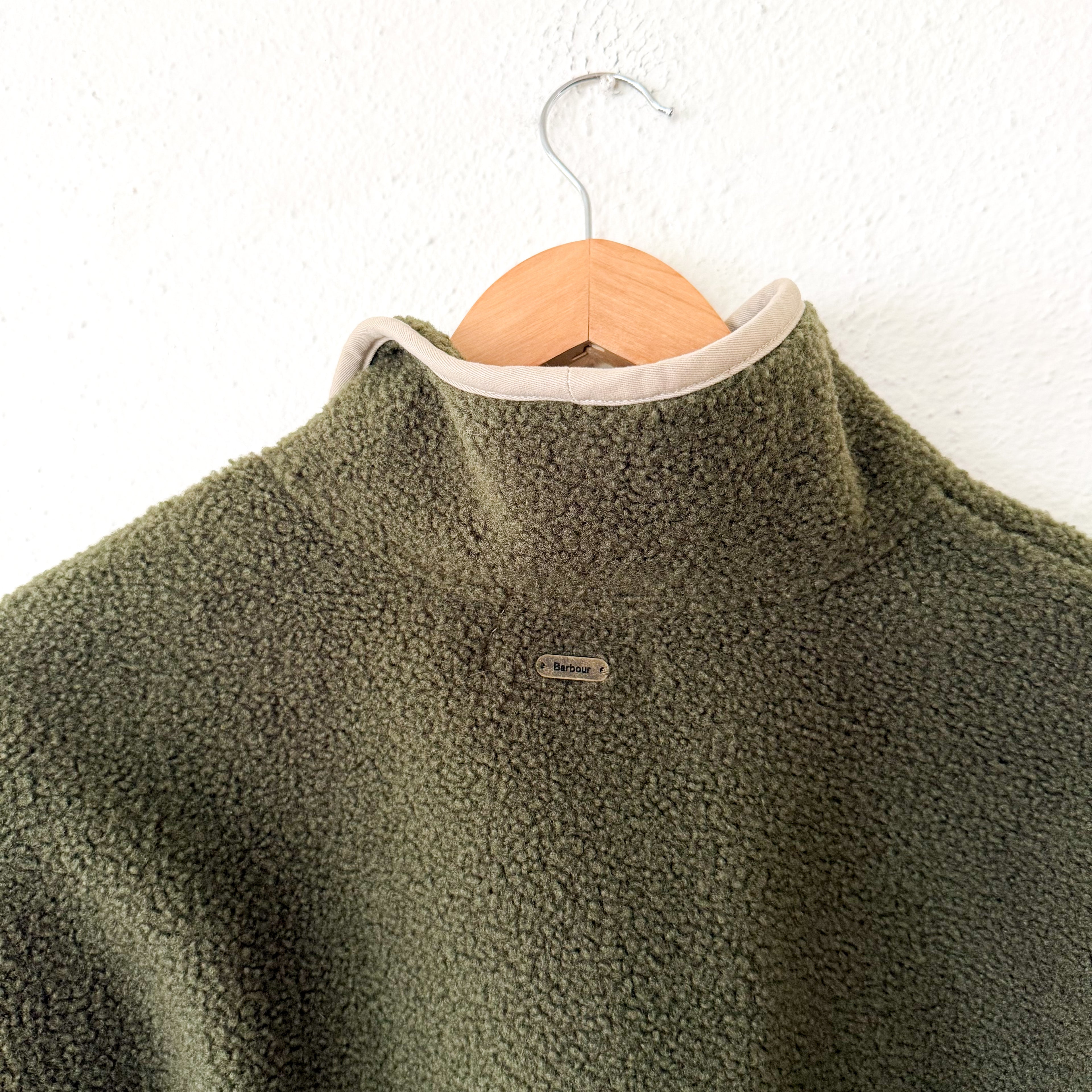 Barbour Violette Fleece Jacket in Olive Green | 8