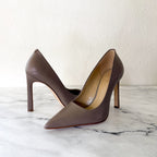 MICHAEL Michel Kors Womens Birch Amara Taupe Leather Pointed Toe Pump | 6.5
