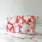 Anthropologie Beaded Embellished Orange Fringe Clutch