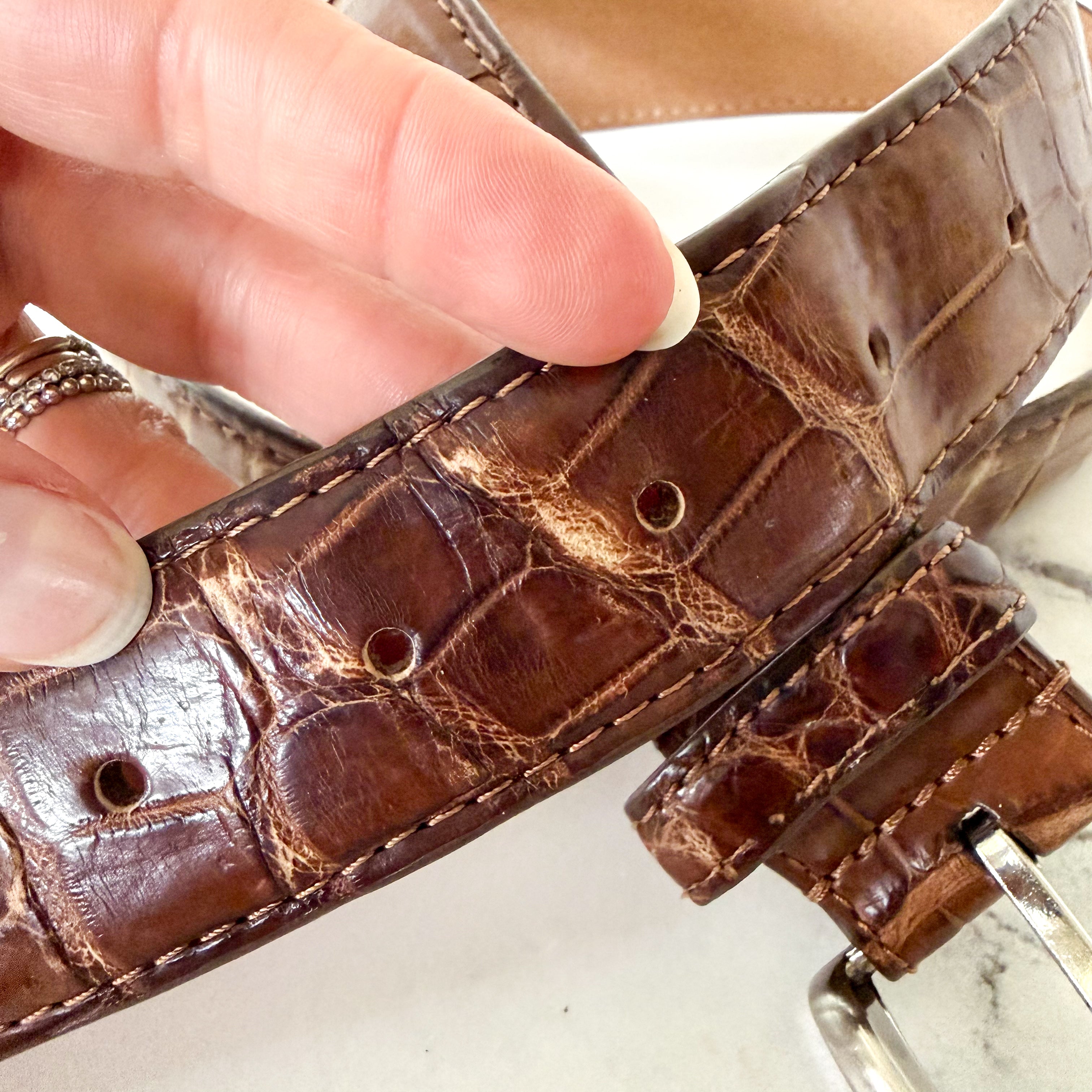 Karoo Classics Tan Genuine Nile Crocodile Belt | 44