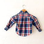 Class Club Boy Red White Blue Plaid Long Sleeve Buttons Down | 2-3T