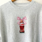 Abercrombie & Fitch Grey Sunday Crewneck Oversized Diet Coke Bow Sweatshirt | M