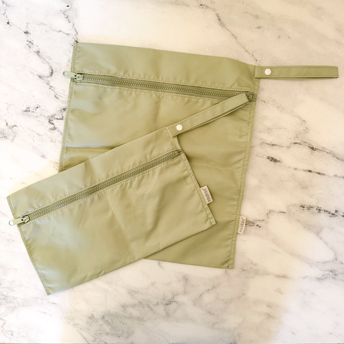 Haakaa Wet Dry Bags for Baby in Grass Green Bundle