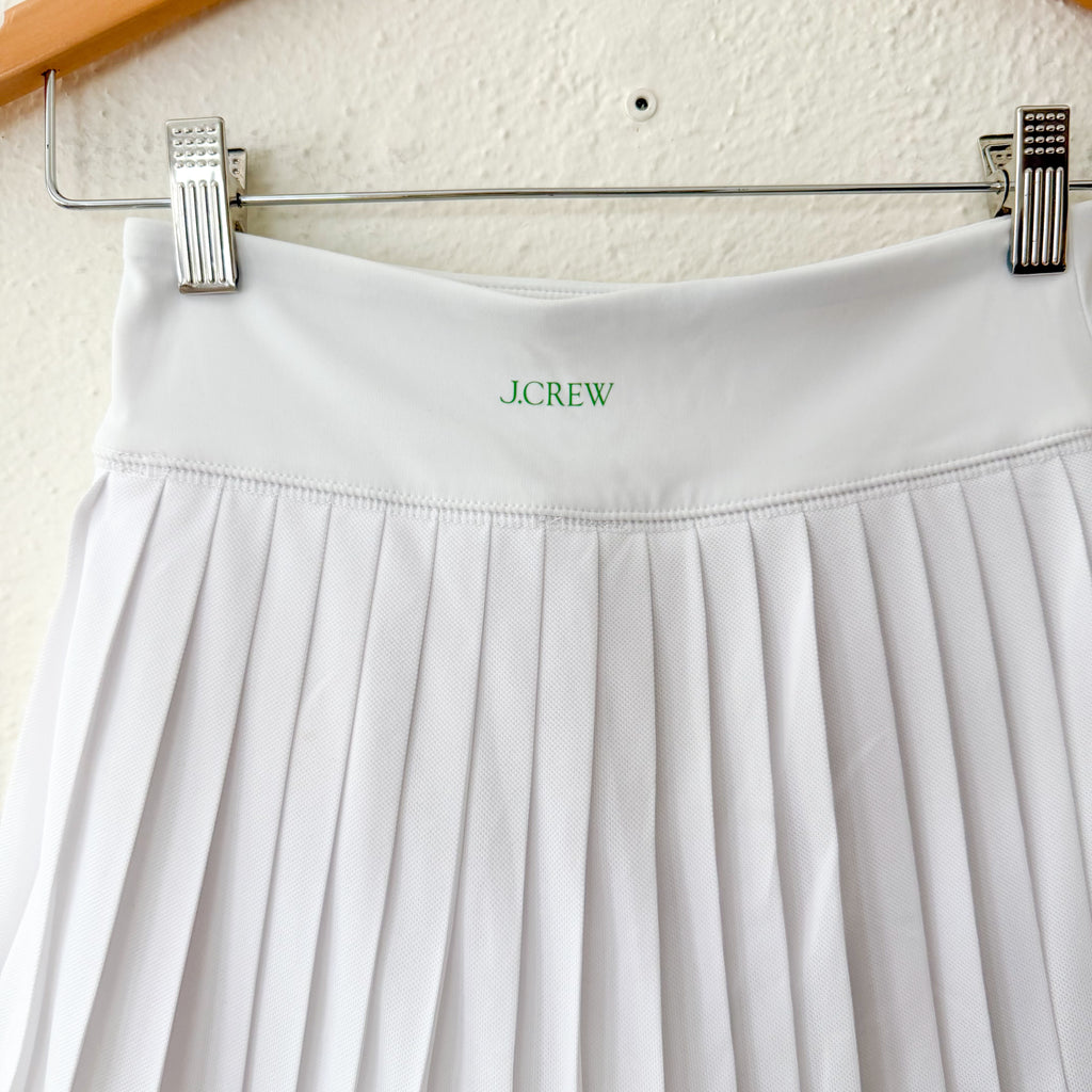 J.Crew Active Pleated Mini Tennis Skirt in White | XXS