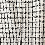 J.Crew Tweed Button-Front Sleeveless Shift Mini Dress in Black & White | 00