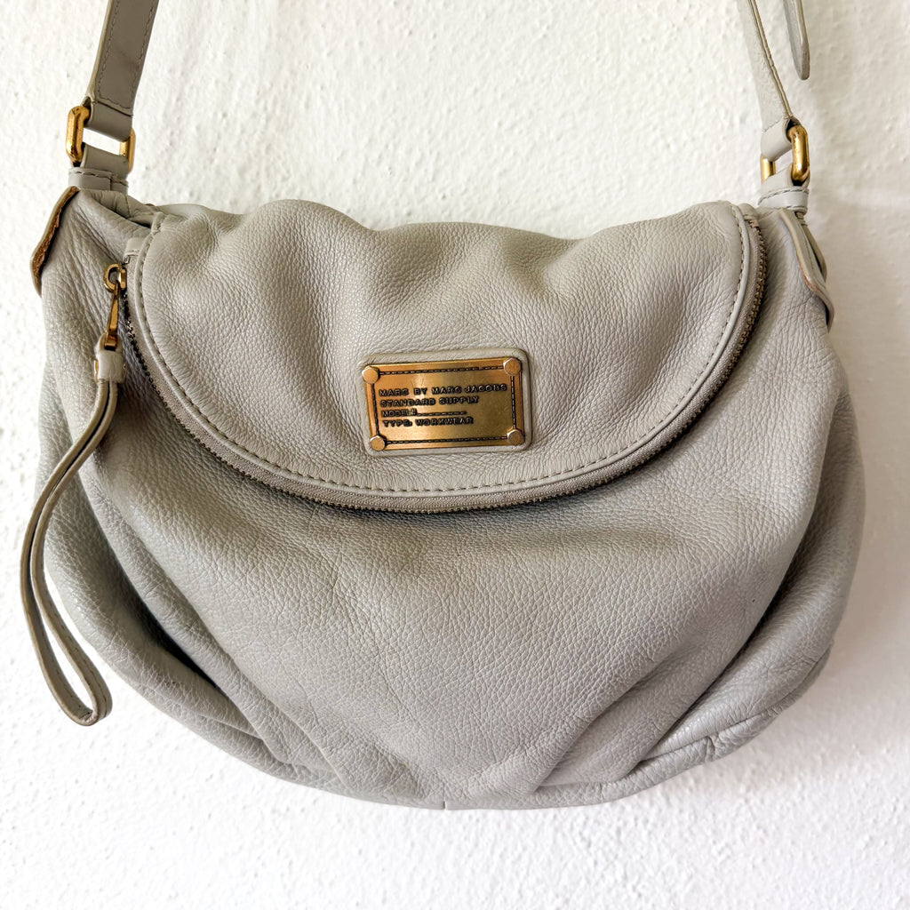 Marc by Marc Jacobs Classic Q Natasha Leather Crossbody Bag in Sage Green