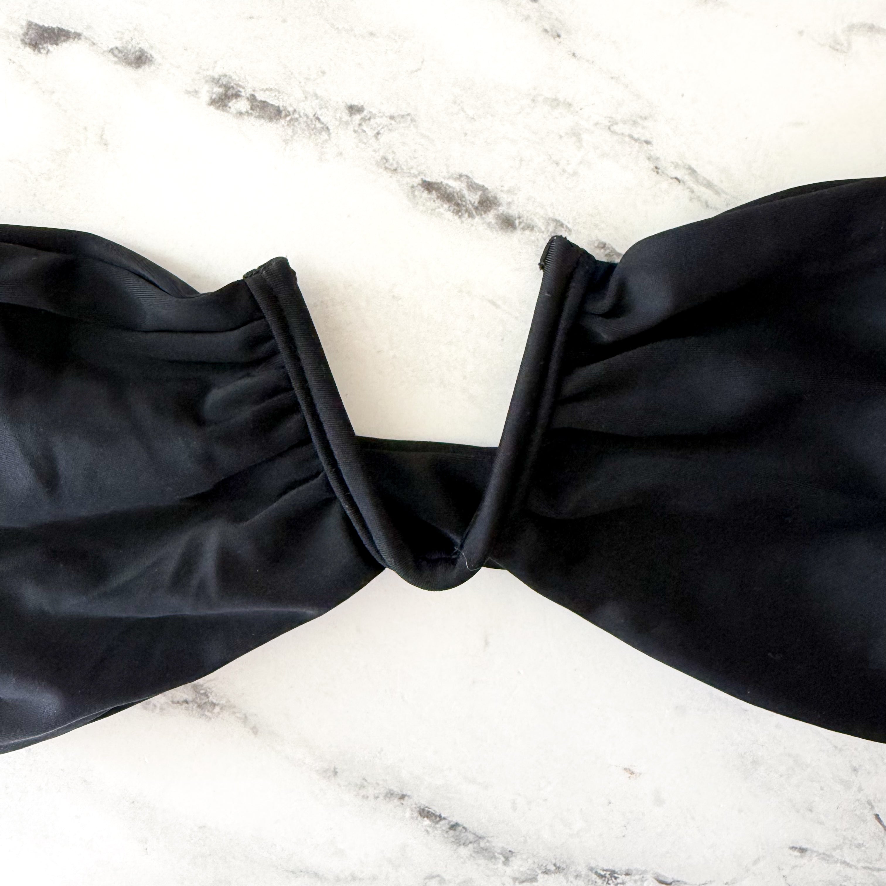 Mikoh Parsa Black Bandeau V-Notch Swimsuit Top | XS