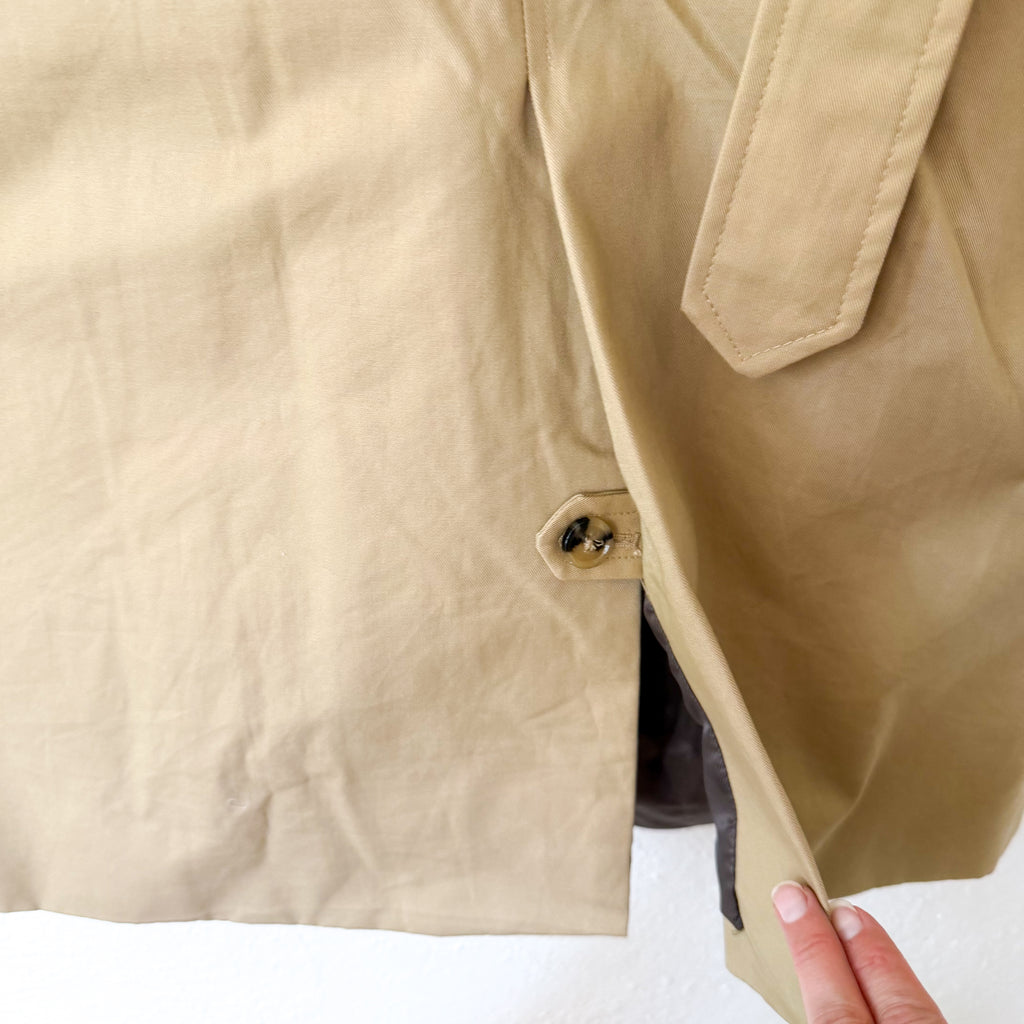 Mango Classic Double Breasted Belted Longline Trench Coat in Beige, sz XS
